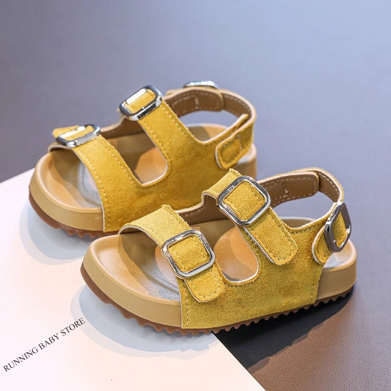 Summer Childrens Shoes Fashion Suede Leisure Sandals Metal Buckle Stunning Outdoor Unisex Non Slip Beach I05242 250725