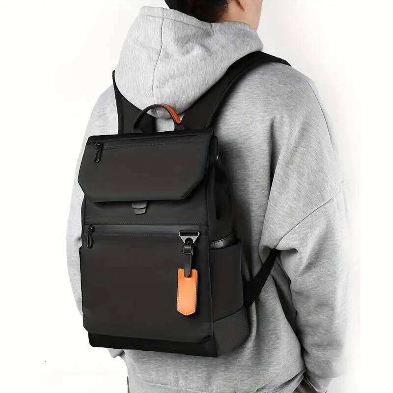 Men Oxford Cloth 14 15.6Inch Laptop Backpack With Usb Charging Port Waterproof Zipper Outdoor Travel Bag Bus