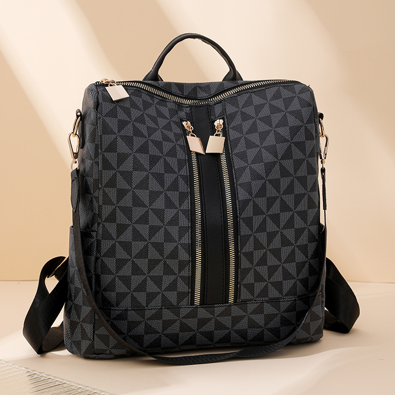 Printed backpack women large capacity new trend back steamed stuffed bun mother bag leisure travel bag trend 2025s hot