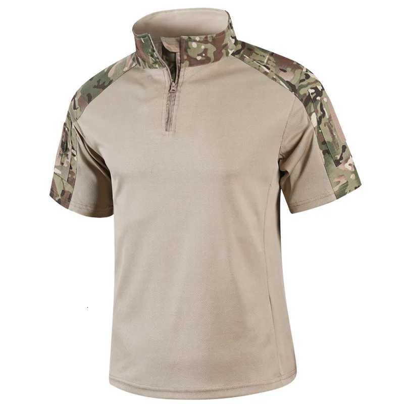 Combat Uniform Shirt Camouflage American Asian Size Sports Top Wilderness Survival Air Gun Paintball Tactical T-shirt Hiking Y250724