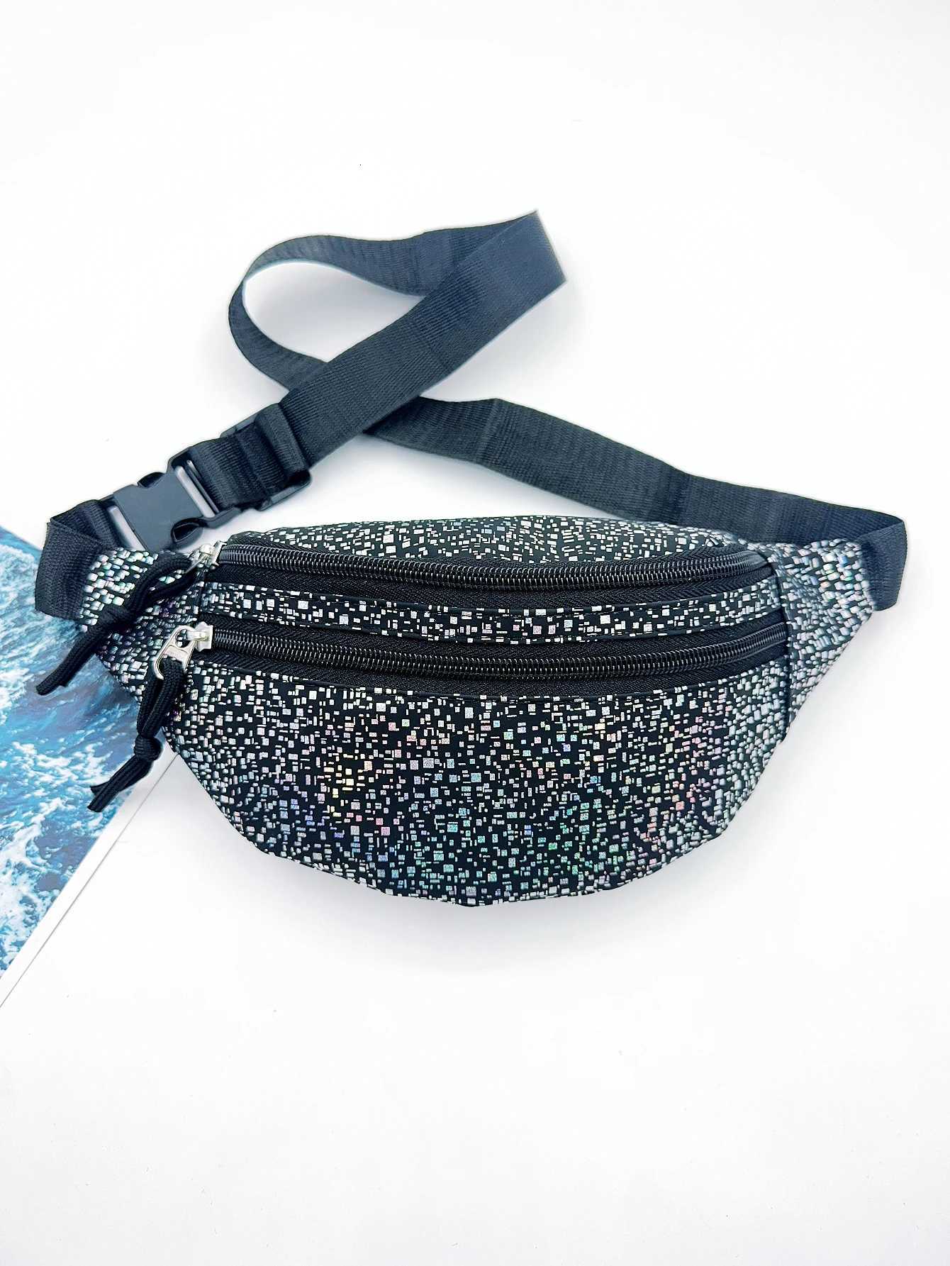 Sparkly Holographic Fanny Pack Belt Bag for Wen I Travel Crossbody Fanny Packs for Wen Fi Waist Pack Bum Bag Y250724