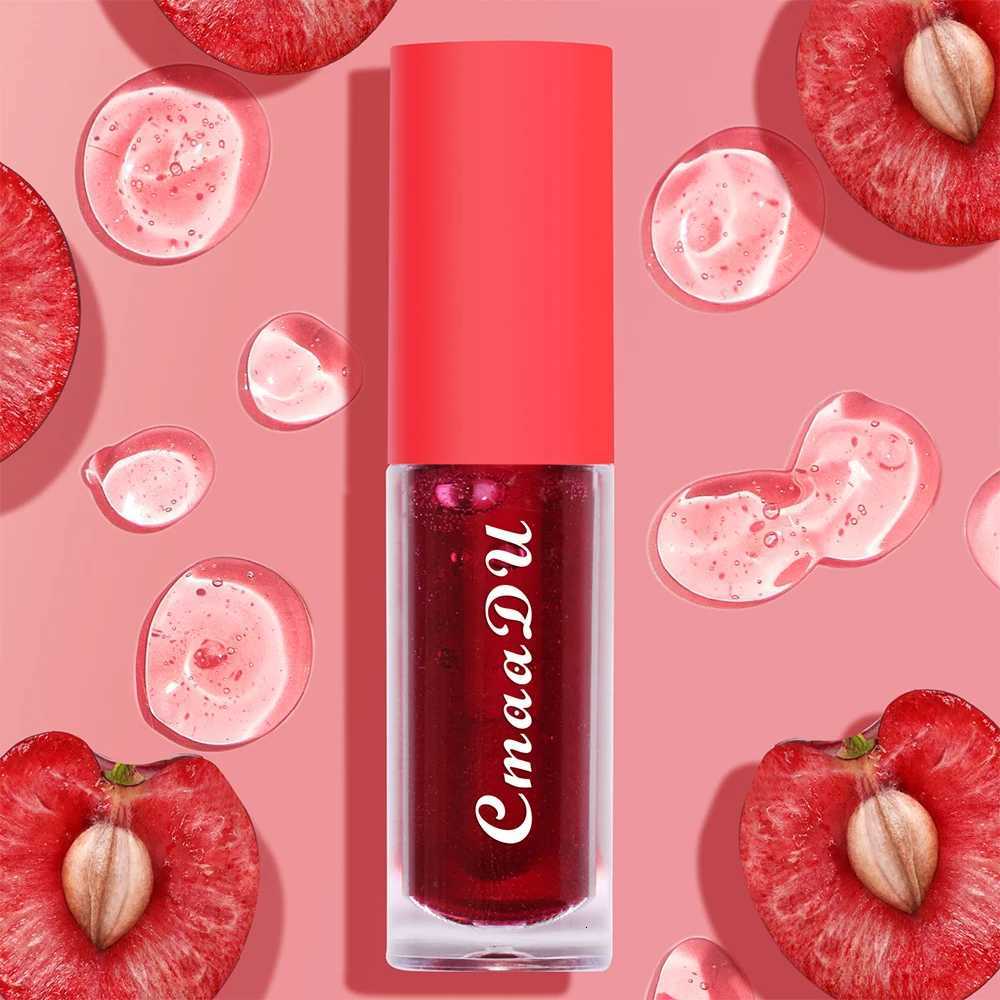 CmaaDu 1 Pcs Moisturizing Hydrating Lip Gloss Lipstick Cherry Flavor Fruit Anti-cracking Long-lasting Waterproof Lip Glaze RedXJ250724