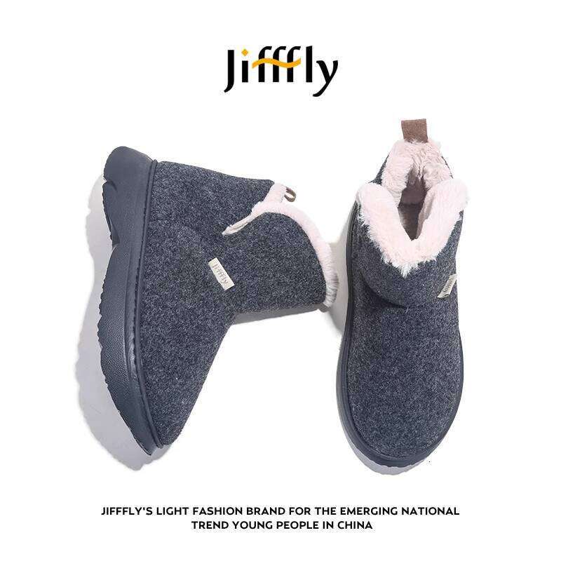 Jifffly Women's Winter Snow Boots - Stylish Faux Fur Lined Tall Short Boot with Cushioned Sole