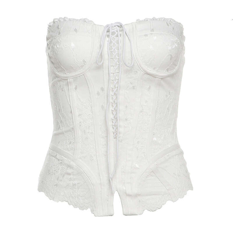 2025 Spring New Women's Fashion Solid Color Slim Street Style Off-Shoulder Tube Top Backless Vest e67
