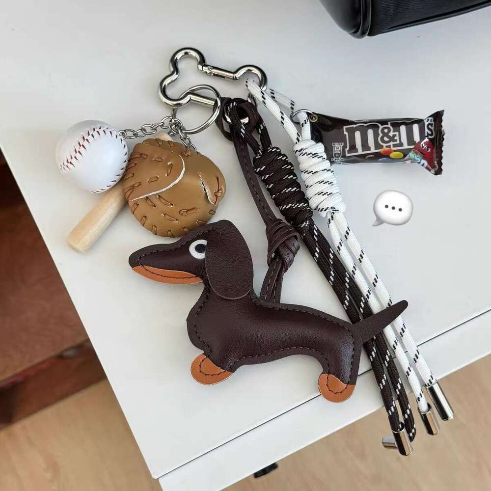 Bag Charms Cute Cartoon Dachshund Dog Hand Strap Pet Puppy Animal Shape Bag Pendant Decoration Gift