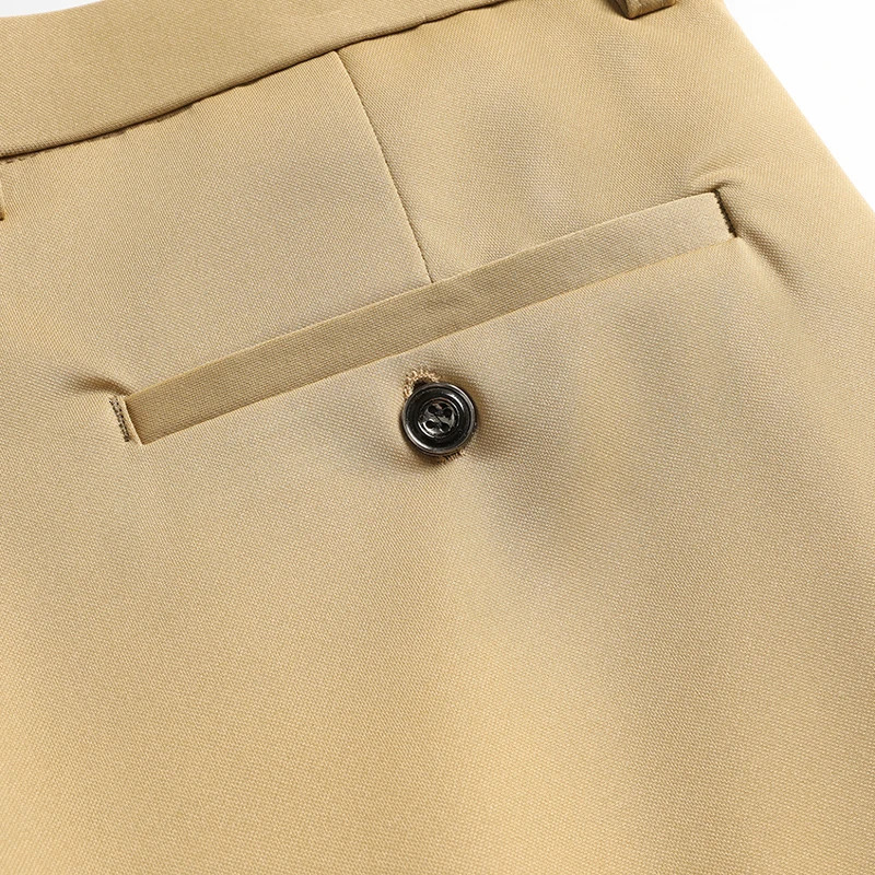 Summer Thin Male Casual Pants Quick Dry Formal Dress Men Regular Fit Suit Khaki Trousers M3XL 250725