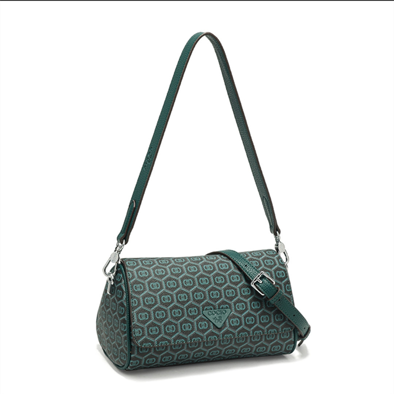 COCIO designer bag New Peacock Green Single Shoulder Underarm Bag Casual Pillow Bag Popular Versatile Womens Bag