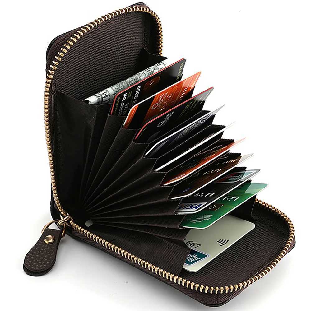PU Leather Holder Solid Zipper Bag Men Women Wallet Bank Leather Wallets Clip Designer Cardholder Z250725
