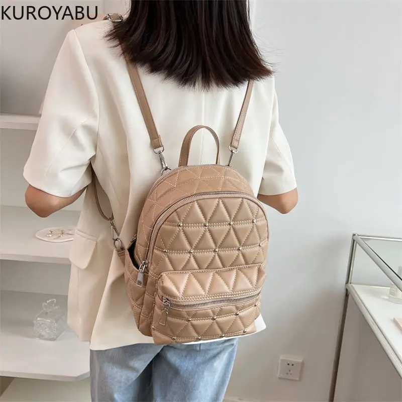 Fi Wen Y2k Backpacks PU Leather School Bags for Teenagers Girls Backpack Travel Bags Harajuku Black Womens Backpack Y250724
