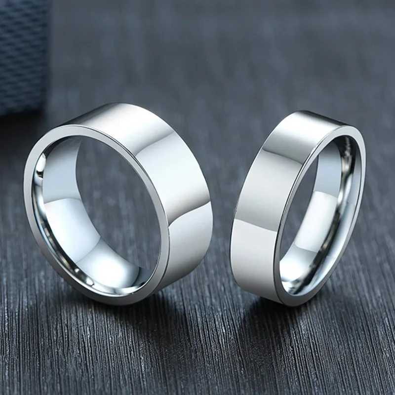 3/4/6/8mm wide stainless steel ring high polished new fashion classic suitable for both men and women W250417