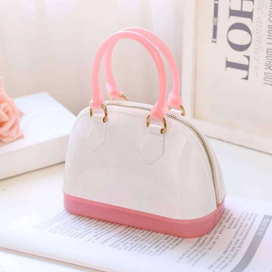 Small PVC Waterproof Candy Colors Jelly Handbag Fashion Shell Shoulder Crossbody Summer Beach Bag