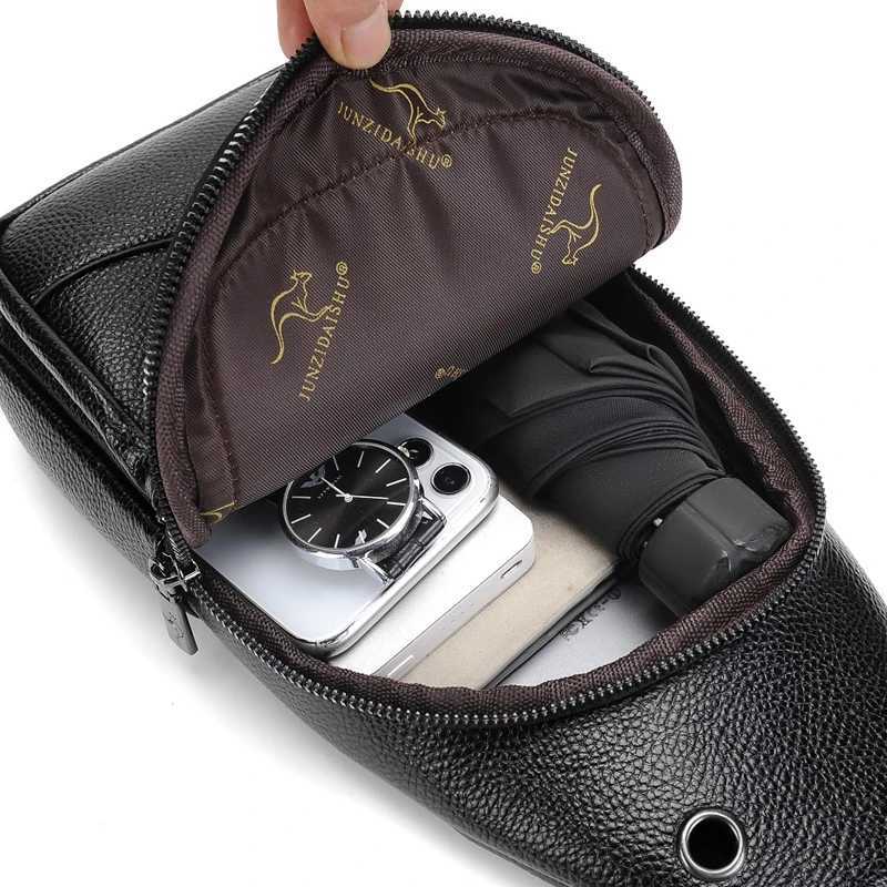 Mens Ch Pack Crossbody Bag Luxury Design Durable PU Leather Handbag Ch Bag Vintage Leisure Mens Handbag Shoulder Bag Y250724