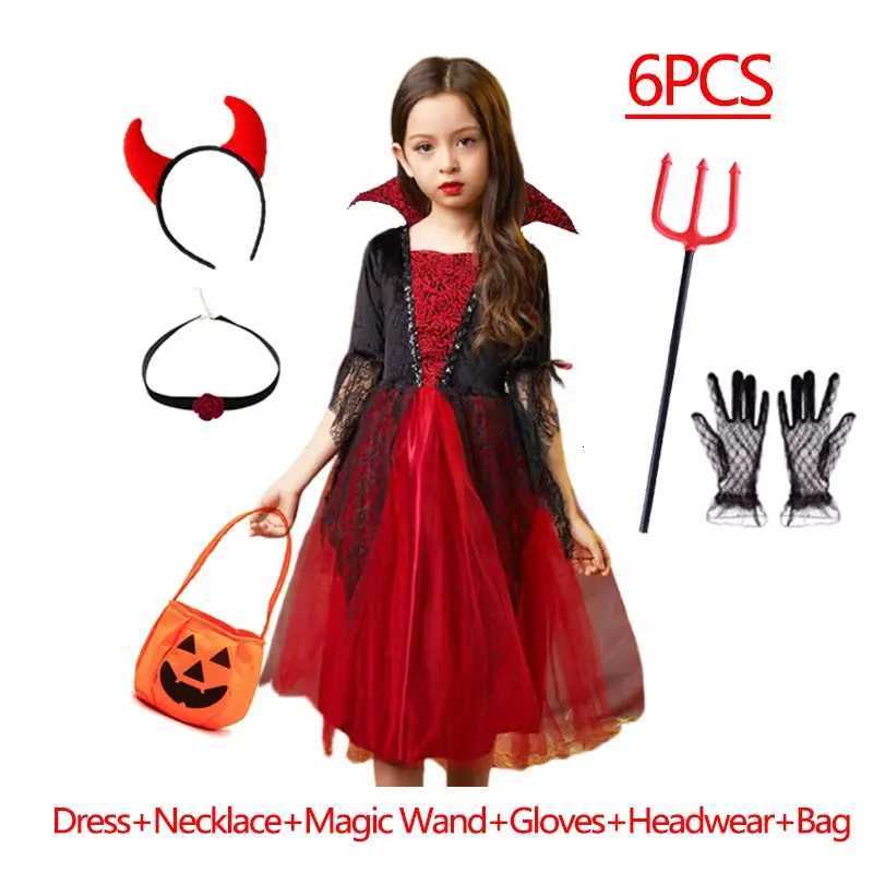 Girls Boys Vampire Dress Kid Ghost Bride Gothic Cosplay Vampire Devil Bat Halloween Costume Vampiran Carnival Outfit Clothes Z250725