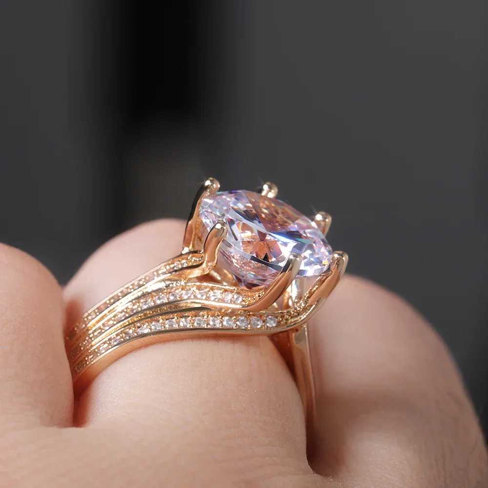 Gorgeous playing cards zirconia bridal wedding ring golden engagement party exciting womens jewelry Anillos De Mujer W250417