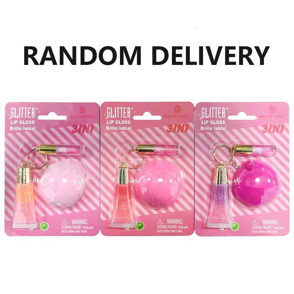 2PCS Warm Change Lip Gloss Set with Pearl Pendant 3-in-1 Lip Oil Lipstick Valentines Day Gift Lip GlossXJ250724