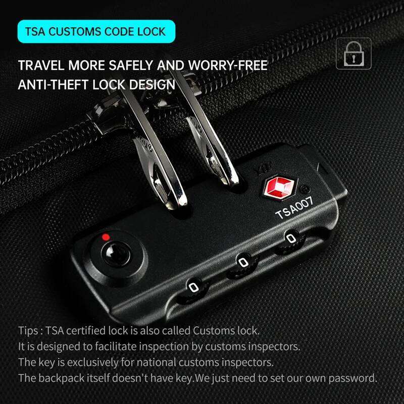 Anti Theft Backpacks Men Women No Key TSA Lock 15.6Inch Laptop Backpack Schoolbag For Teenager Knapsack