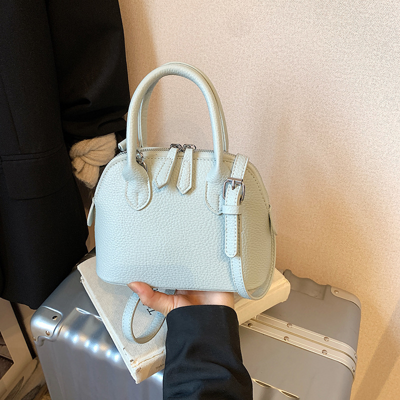 2025 Summer New Women's Crossbody Bag New Solid Color Elegant Shoulder Bag Lychee Pattern Handbag Shell Bag Summer New Women's Shoulder Bag 