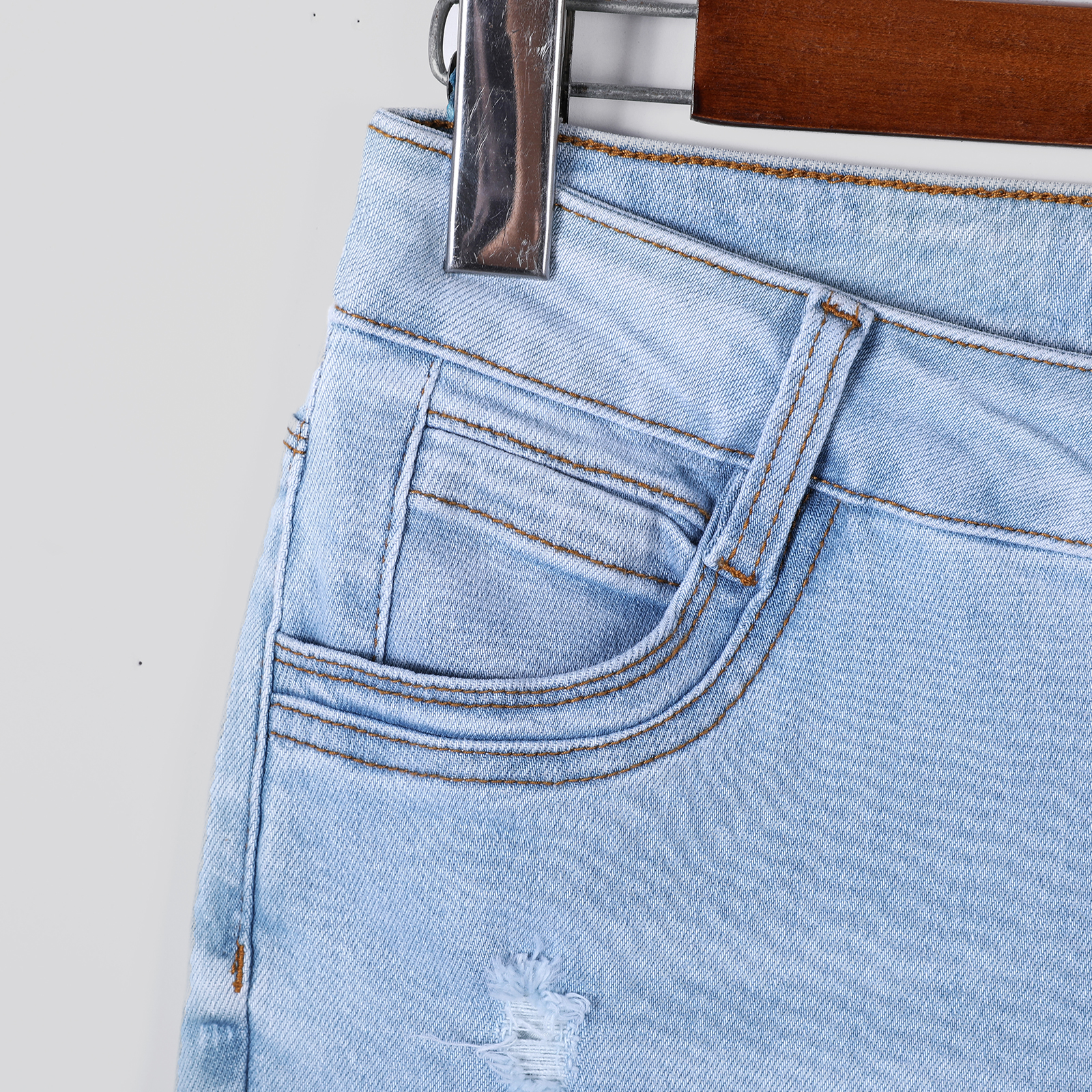 Ladies' tight jeans look slimming lift hips stretch and slim fit versatile