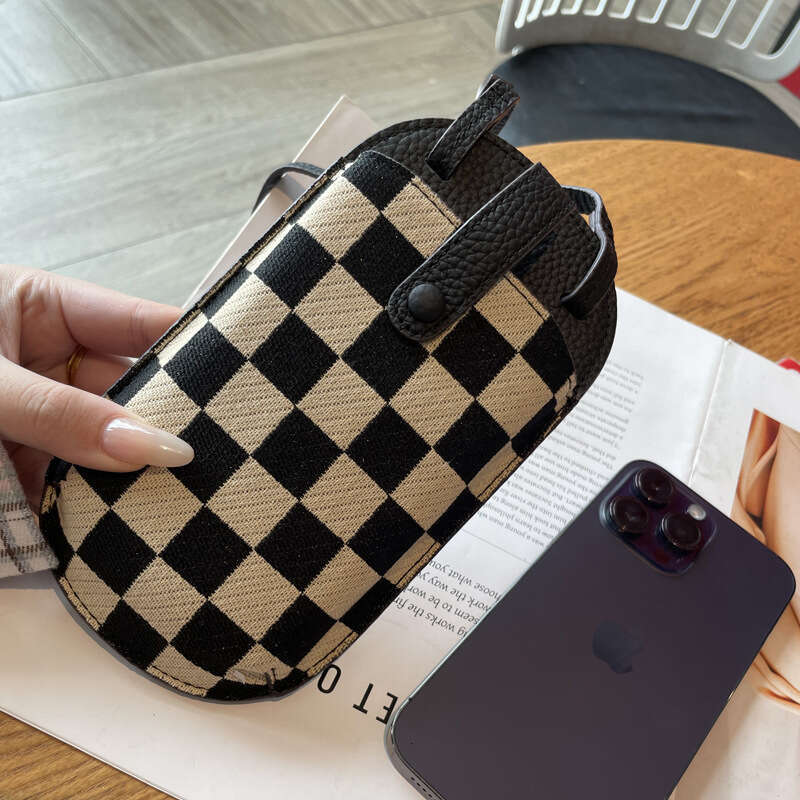 Mobile Phone Bag for Women, Crossbody Super Popular Mini Bag New Fashion Canvas Versatile Lightweight Genuine Leather