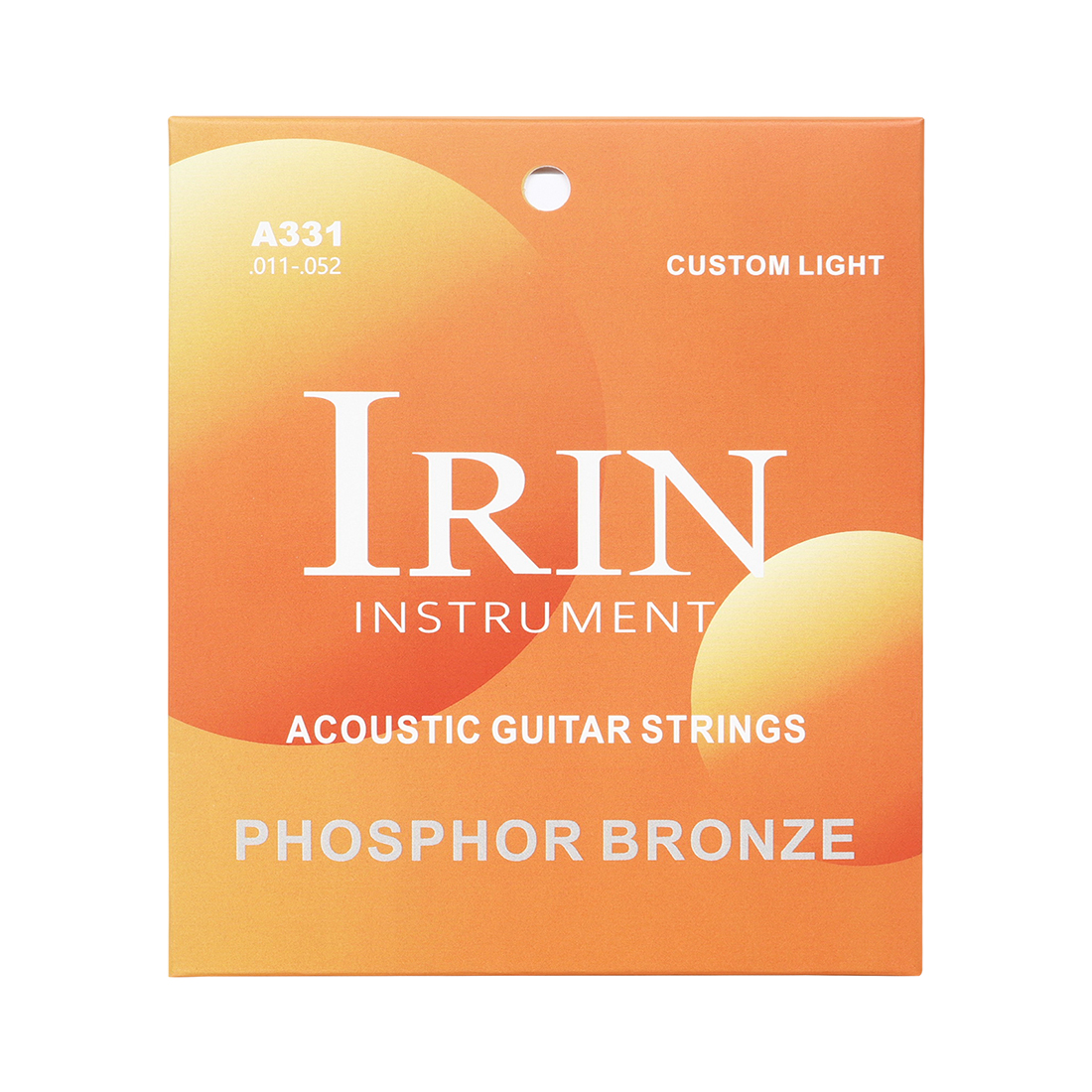 IRIN A331 Folk Guitar String Imported Hexagonal Alloy+Phosphorus Copper Coated Gold String Beads (PVD Coated) Classical guitar strings