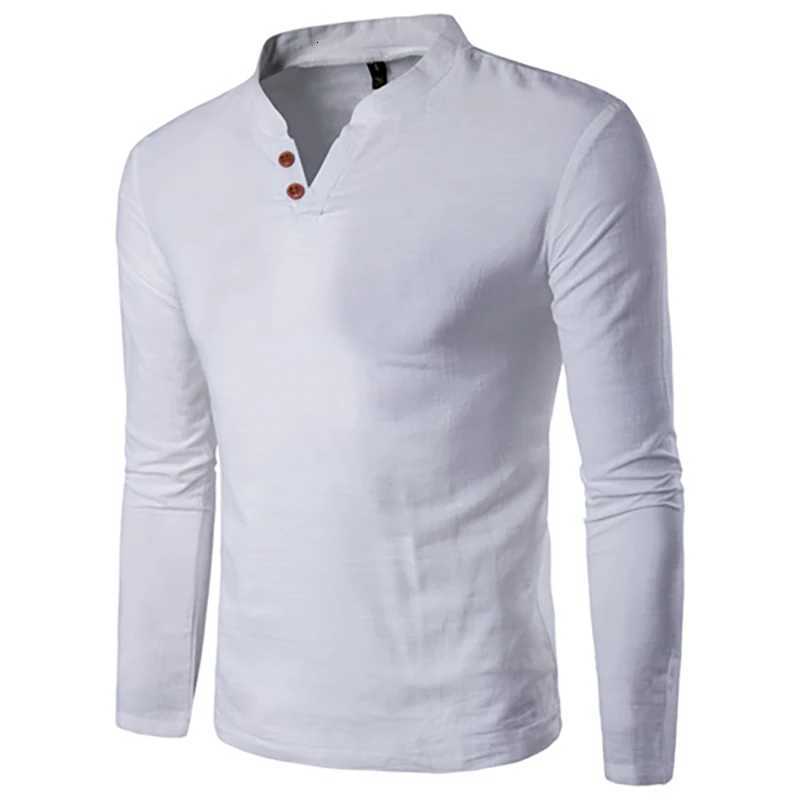 2023 Summer New Fashion Trend V-neck Mens T-shirt Personalized Double Button Casual Solid Polo Shirt XJ250725