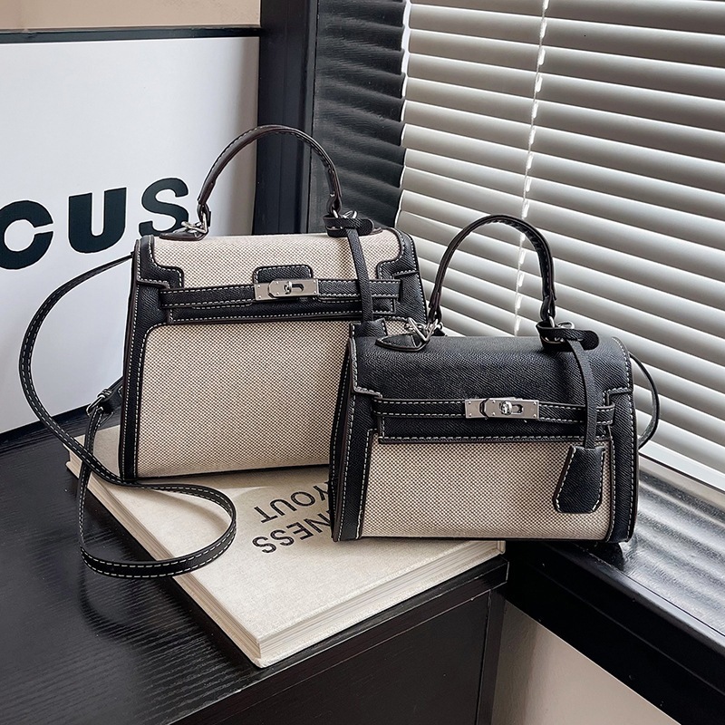 2025 Summer New Women's Shoulder Bag, Color blocked Seam Handbag, Fashion women's Commuter Shoulder Bag, Summer New Women's Crossbody B