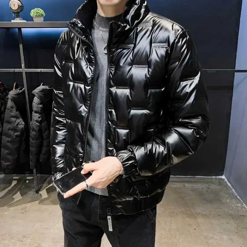 Mens Down Jacket Glossy Male Padded Coats Short Parkas Collared Padding Winter 2024 Outerwear Fashion 2024 Promotion Hot Outer X250725