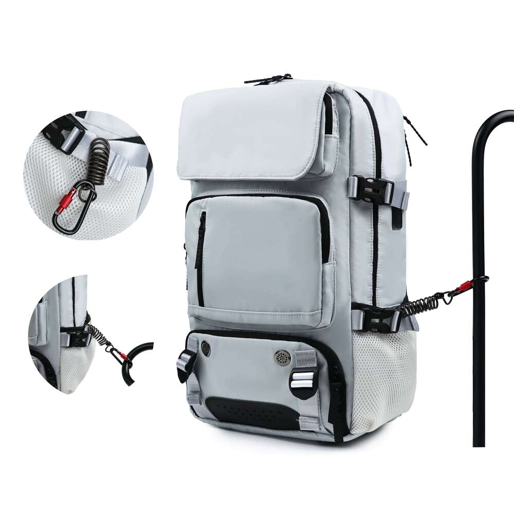 Large Boardable USB Charging Waterproof Outdoor Travel Backpack Independent Shoe Compartment 8102