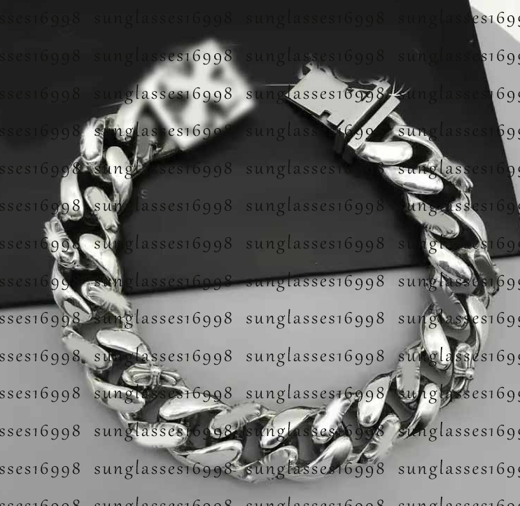 chrome Jewelry Bracelet Women's Silver Bracelet Retro Bracelet Men's Casual Designer bracelet