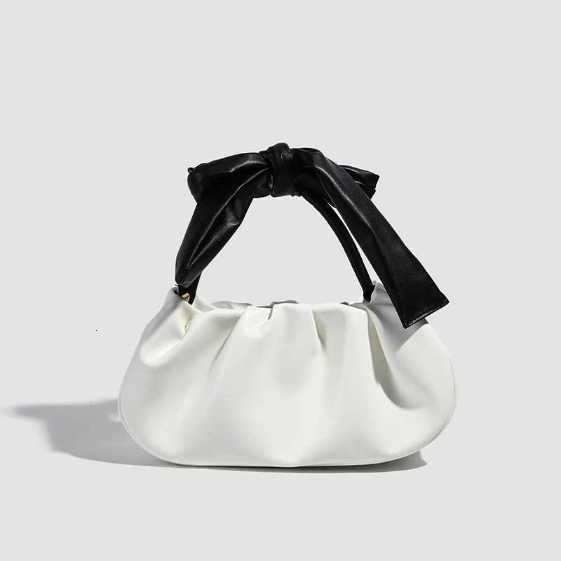 Fashionable and versatile bow fold crossbody bag hand-held cloud bag Y250725