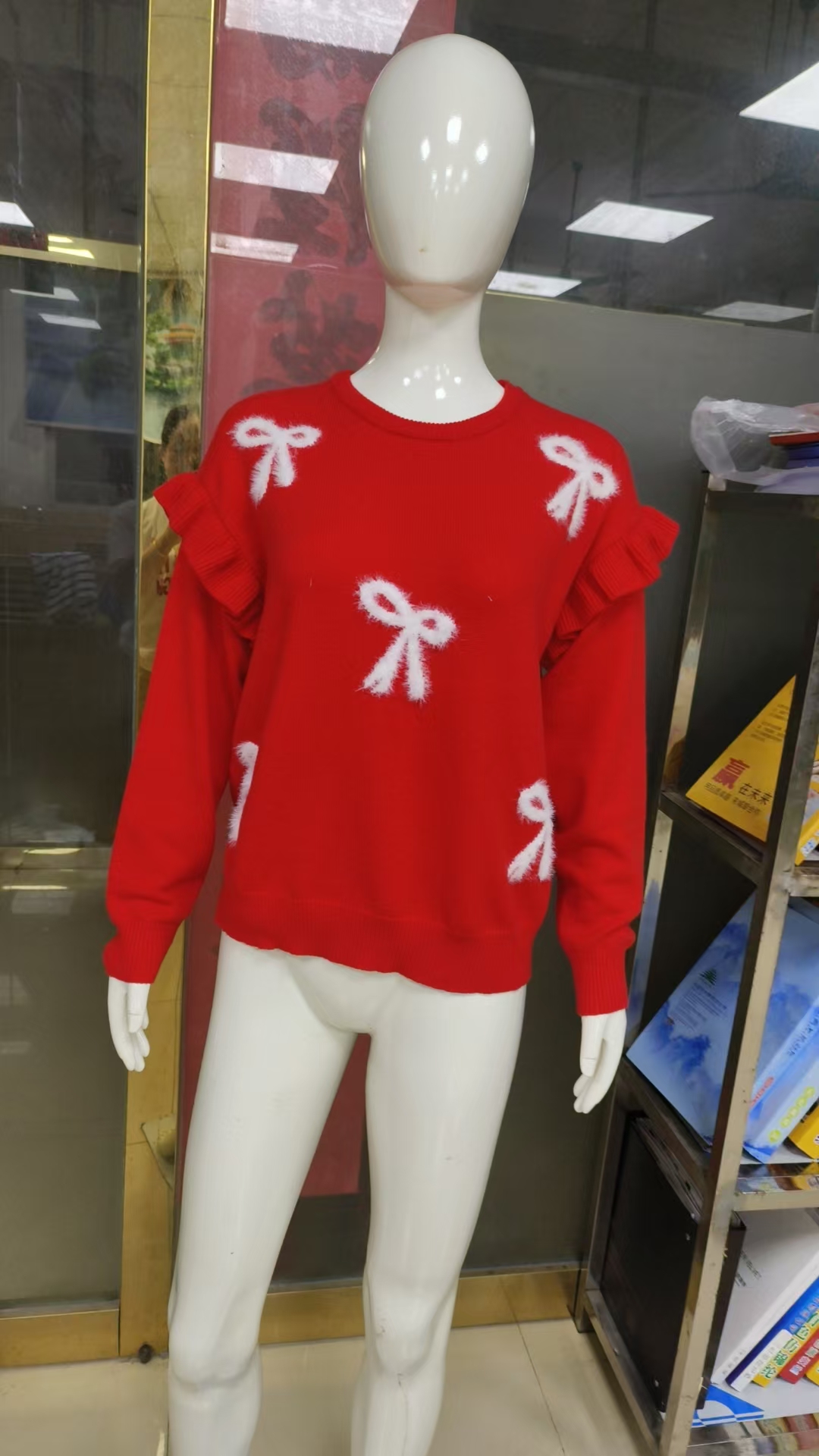 Women's Lotus Leaf Sleeve Flower Machine Shirt Diverse styles available for customization