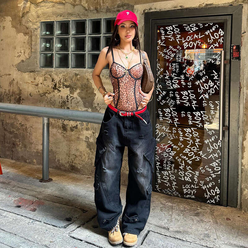 2025 Spring New Women's Solid Color Slim Street Fashion Strap Sexy Sleeveless Jumpsuit 27a