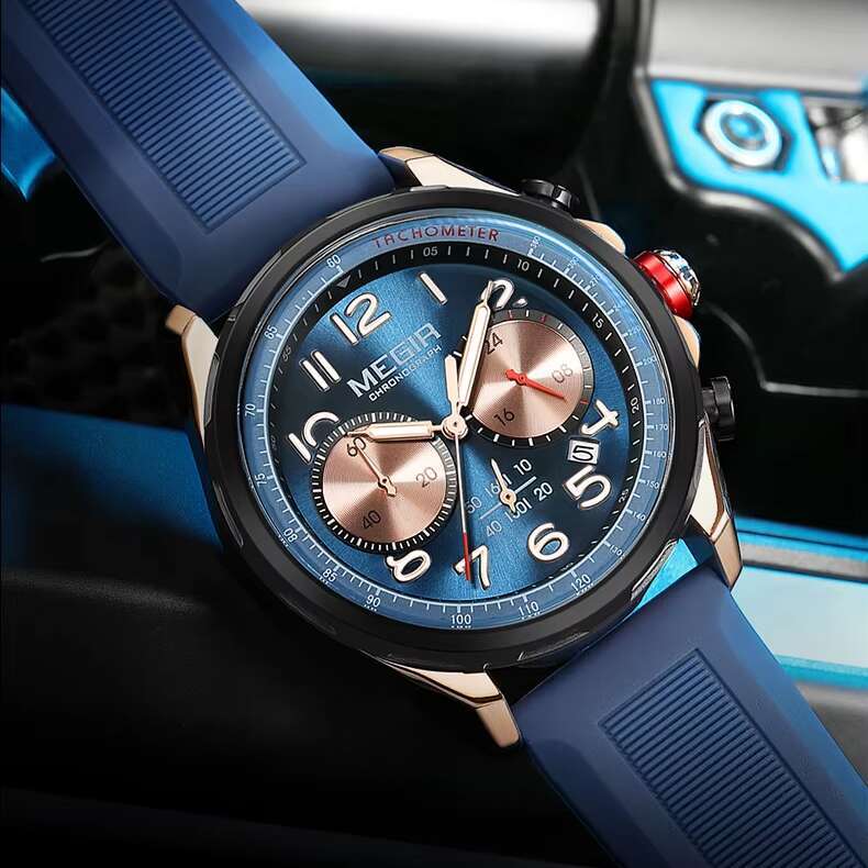 DHwatches MEGIR Men's Sports Watch - Chronograph, Luminous, 30M Waterproof, Silicone Strap, Digital-Analog