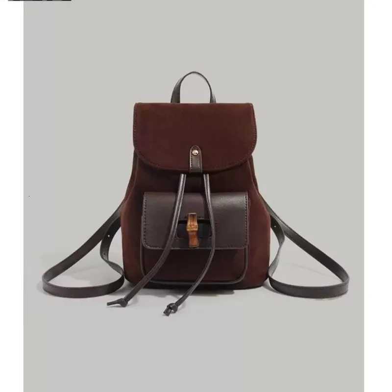 Jiaerdi Hot Girls Brown Mini Backpack Wen New Versatile Suede Chic Y2k Backpacks Fem Vintage Casual Mochila Ahetic Y250724