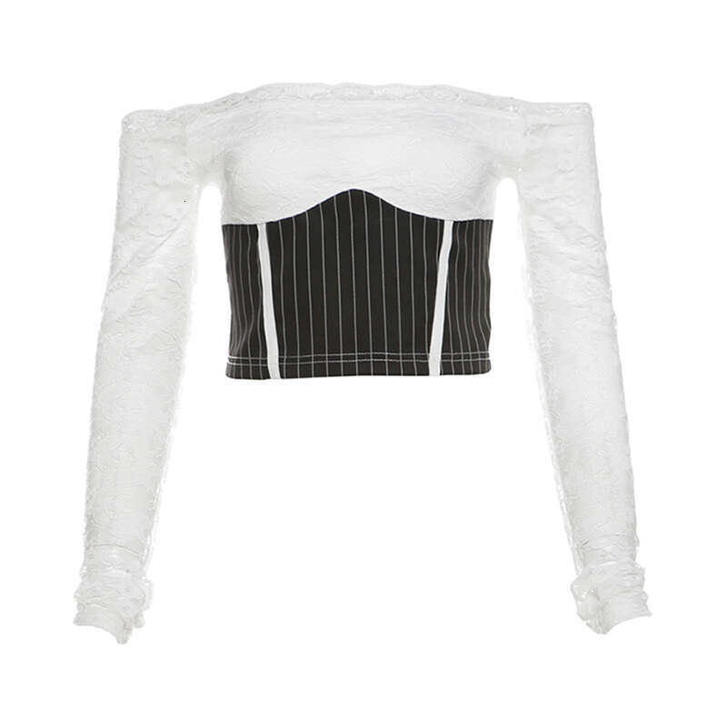 2024 Autumn New Women's Solid Color Off-Shoulder Long Sleeve Top Fashion High Waist Skirt 94c