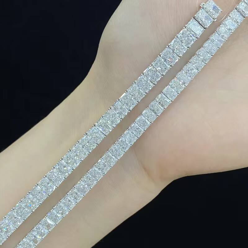 Factory Price Wholesale Men Womenhiphop Jewelry 925 Sterling Silver Gra Vvs Diamond Tennis Chain Bracelet