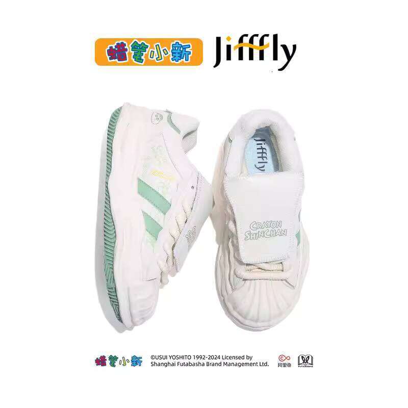 Crayon Shin-chan Collaboration Jifffly Sneakers Women Summer Edition Flip-top Dissoable Shell Toe Sports Shoes for Men