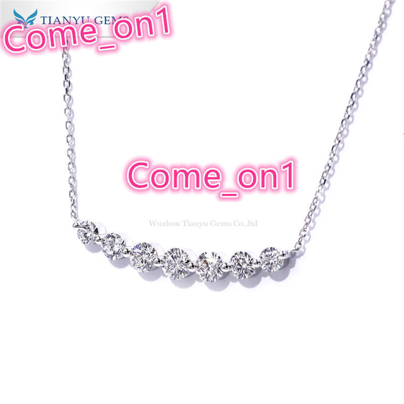 Tianyu Lab Created Diamond Fine Jewelry Hpht Custom Made Bridal Pendant CVD White Gold 14k 18k Lab Grown Diamond Necklace