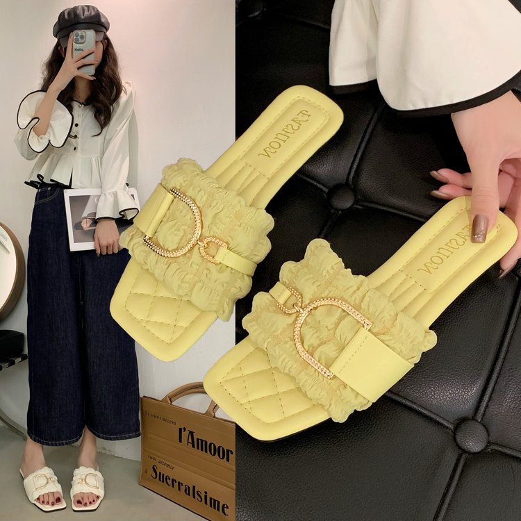 Free shipping 2025 new designer slippers flat slides for women sandals girl white black fashion slipper outdoor shoes 35-43