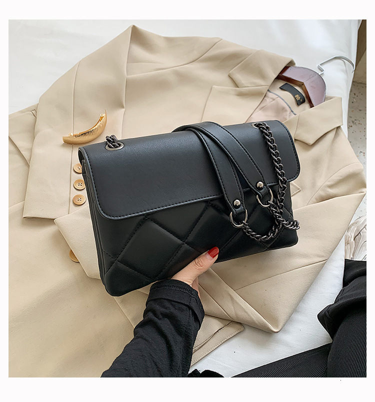 2025 Summer New Women's Crossbody Bag Women's Fashion Quilted Summer New Texture Crossbody Bag Fashion Chain Women's Shoulder Bag New D