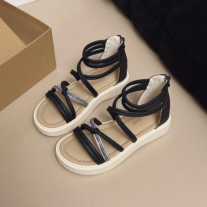 Ddmysports Platform Fairy Cross Elastic Strap Summer New Versatile Open Toe Women S Sandals Outdoor Shoes