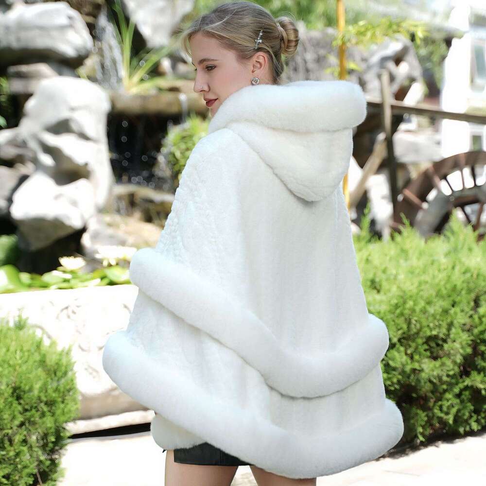 Autumn Winter New Warm Faux Large Size Artificial Shawl Thickened Fur Collar Cape Versatile Coat