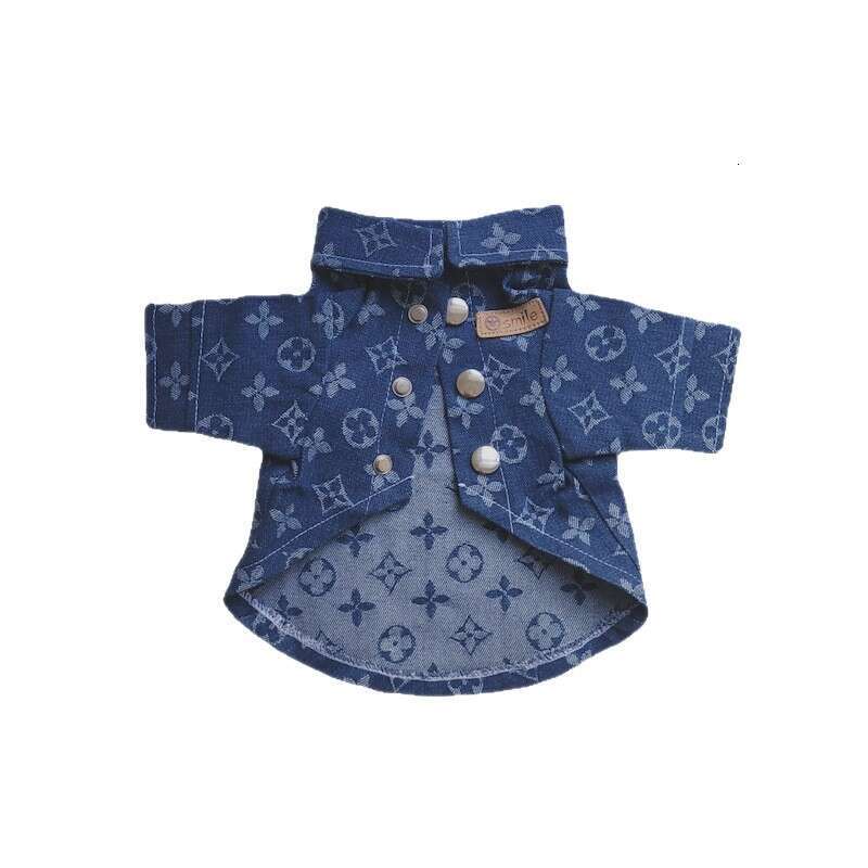 Large Dog Golden Retriever Samoyed Giant Poodle Corgi Denim Shirt Puppy Clothes Trendy Brand Teddy Bichon West Highland White Terrier Cat