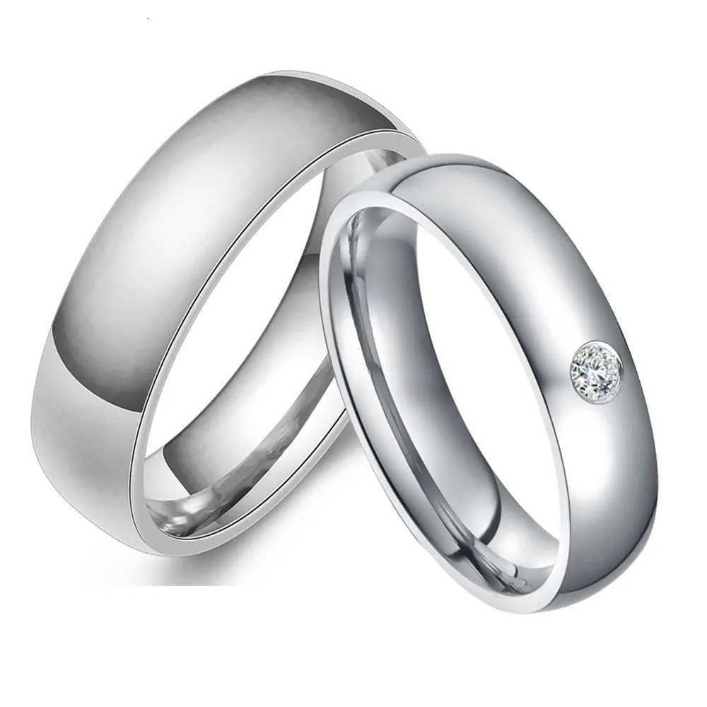 Fashion Wedding Band Couple Ring Customized Name Date Love Information Promise Alliance Anniversary Personalized Gift for Women W250417