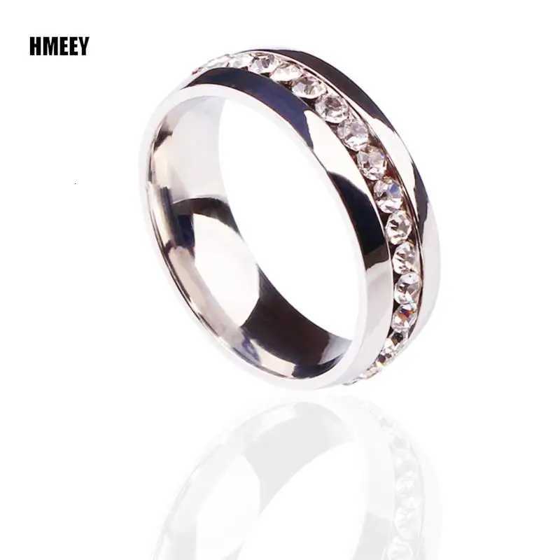 HMEEY new minimalist ultra-thin ring suitable for womens weddings bright cubic zirconia high-quality variable female finger ring jewelry W250417