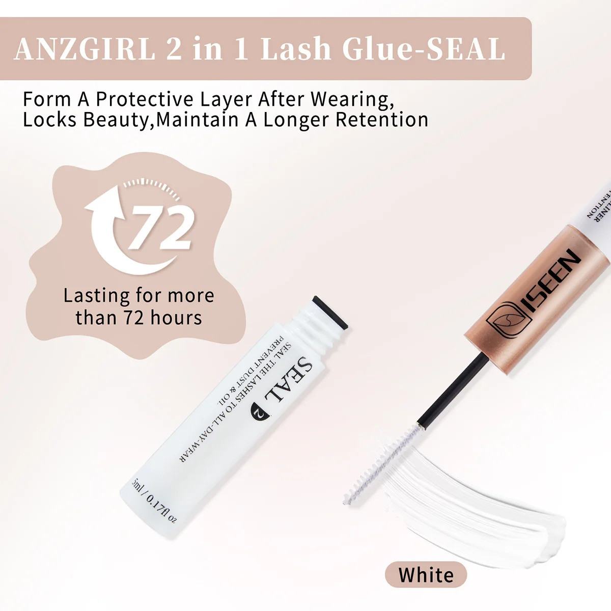 ISEEN DIY Eyelash Kit Cluster Mix Eyelashes Full Set Lashes with Lash Bond Seal and Tweezers Brush 250714