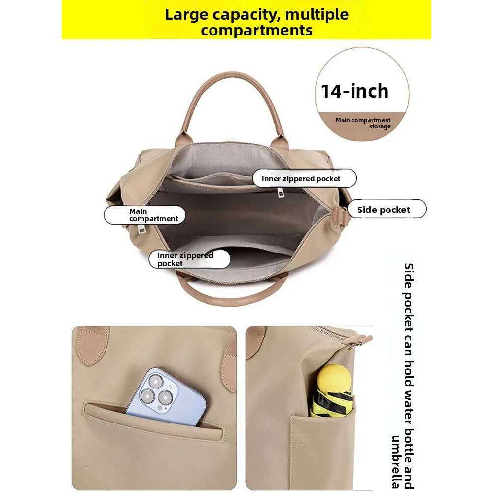 2025 New Ladies Handheld Tote Large Capaci Commuting Travel Ort Trip Busin Soft Ox Cloth Oulder Bag