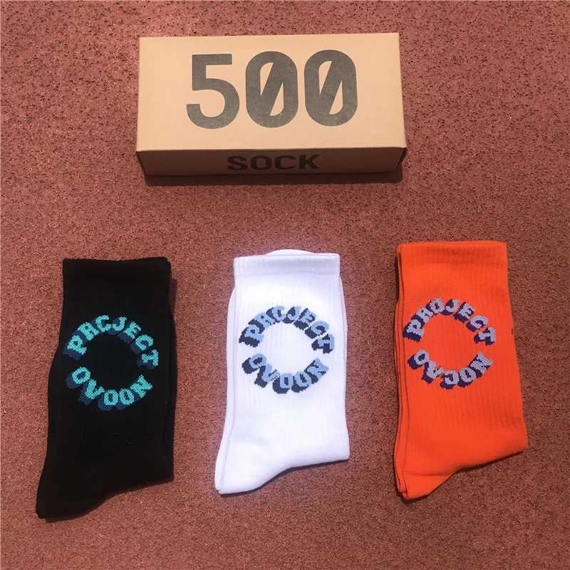 3 Pairs/Box Mens Socks Fashion Hot Sale Men Women Fashion Personality Solid Color 3D Letter Hip Hop Match Tidal Youth Socks X250725