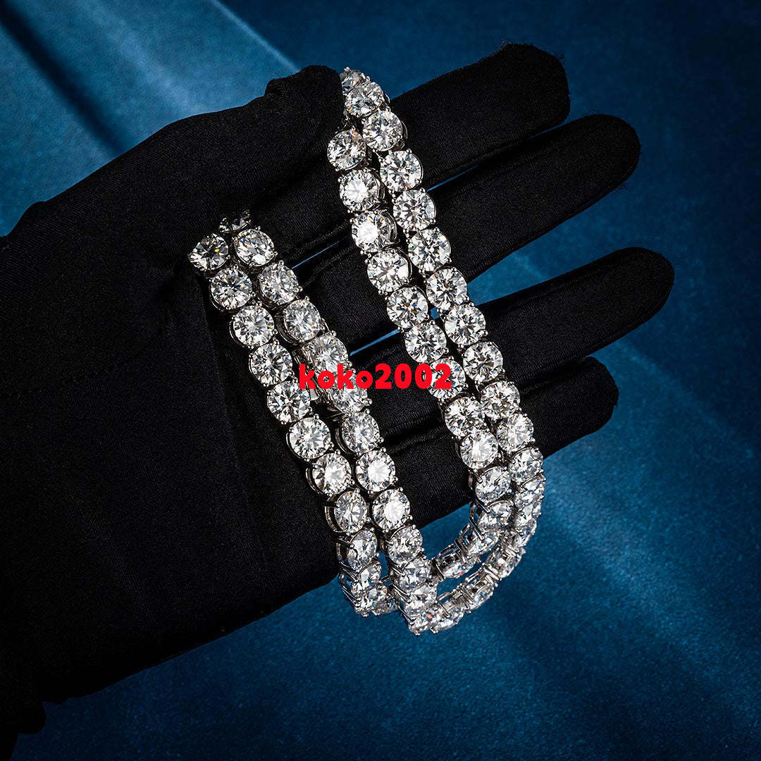 Cheapest Price Hip Hop 3mm 4mm Moissanite Chain Tennis 925 Sterling Silver Iced Out Vvs Diamond Moissanite Tennis Chain