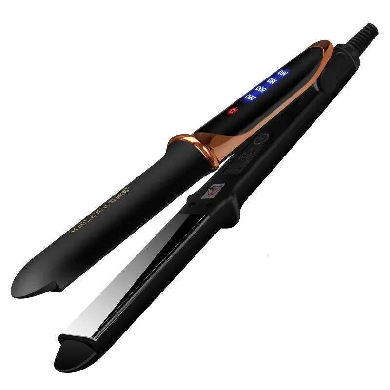4 Gears Adjustable Temperature 2in1 Professional Flat Iron Straightener Fast Warm-up Styling Tool for Wet or Dry Hair